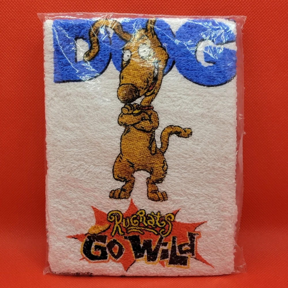 Vintage Rugrats Go Wild Dog Hand Towel Washcloth Nickelodeon Promo (S2)